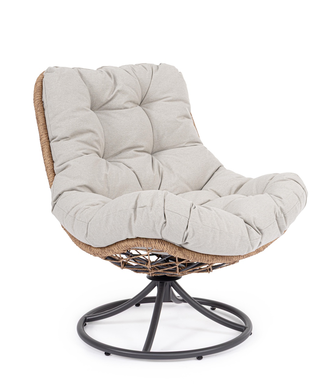 Outdoor Furniture Fotoliu rotativ exterior multicolor din textil Azores Bizzotto