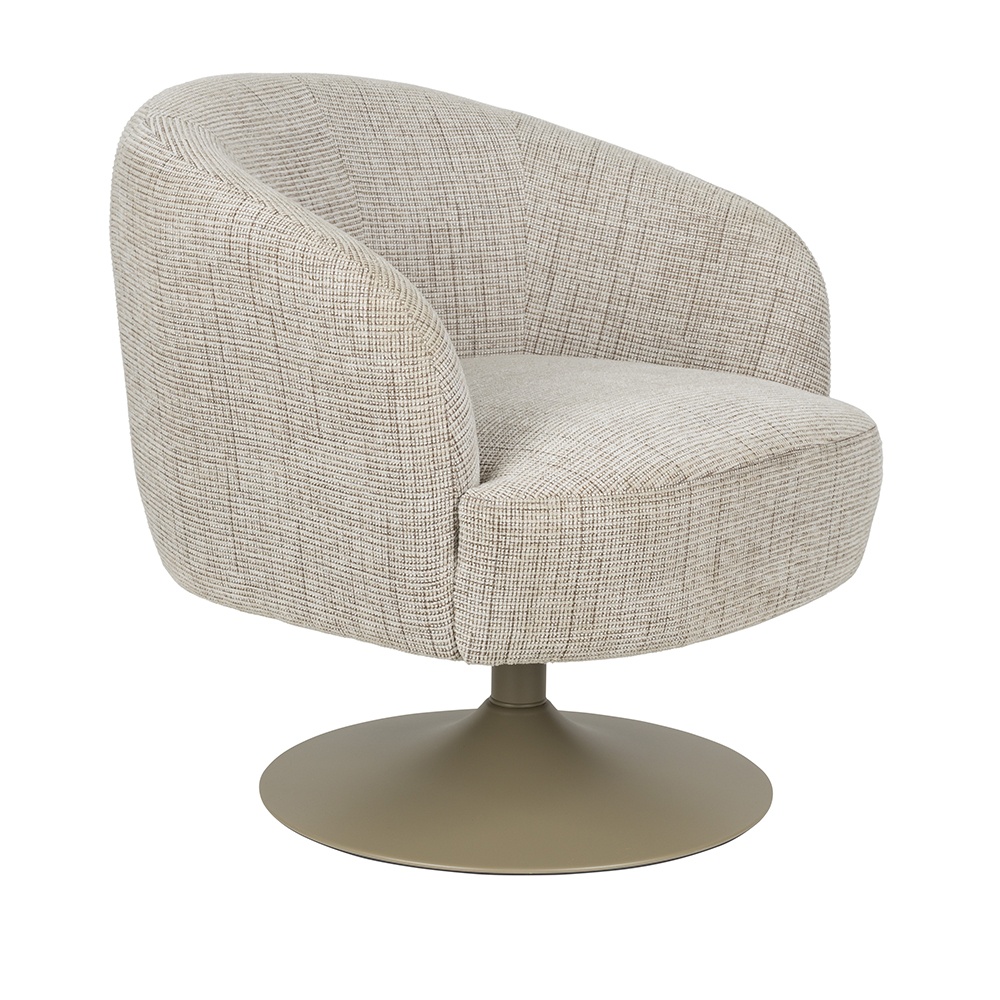 Quiet Object Fotoliu rotativ maro din textil Renate Quiet Object
