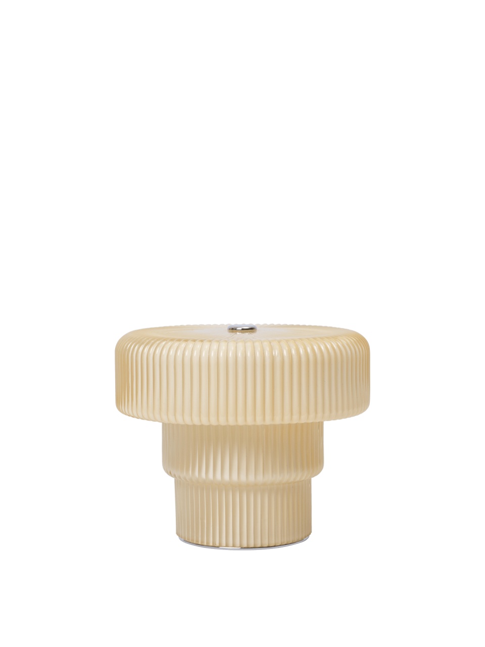 Lamps Lampa portabila crem din sticla 10 cm Ripple Ferm Living