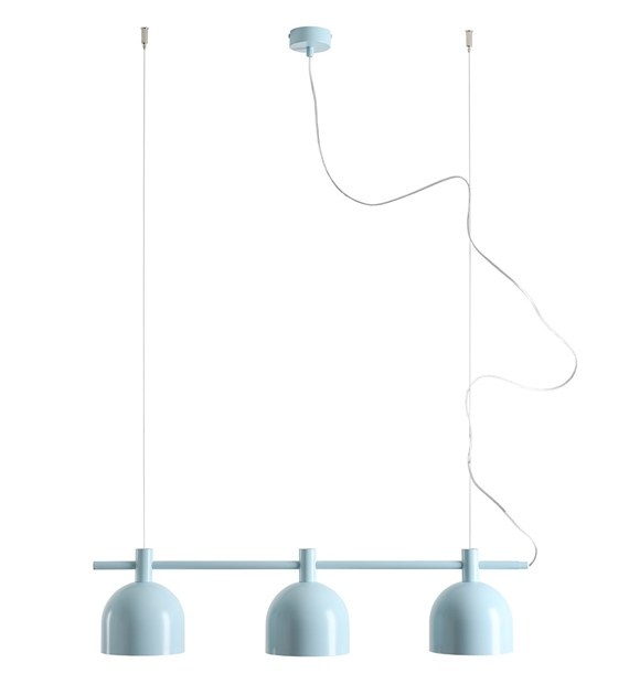 Lighting Fixtures Lustra albastra din metal cu 3 becuri Beryl Aldex