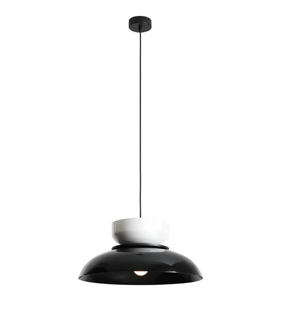 Lighting Fixtures Lustra neagra/alba din metal Aldo Aldex