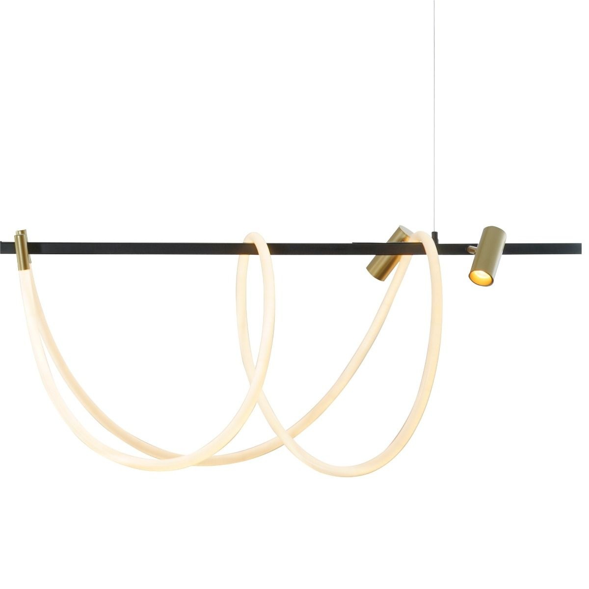 Lighting Fixtures Lustra neagra din metal cu 5 LED- uri Balbo Zuma Line