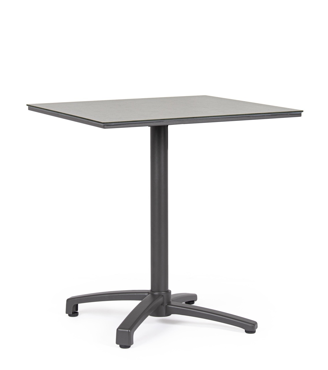 Outdoor Furniture Masa bistro exterior gri deschis din metal 70x70 cm Claret Bizzotto