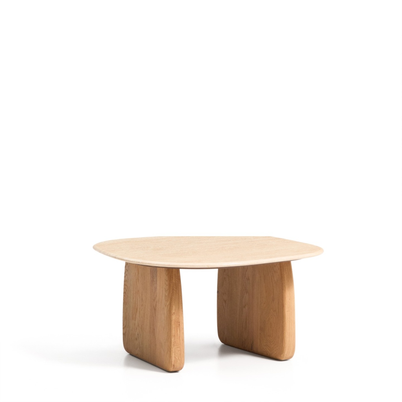 Accent Tables Masa de cafea crem din piatra 70x71 cm Pirita Kave Home