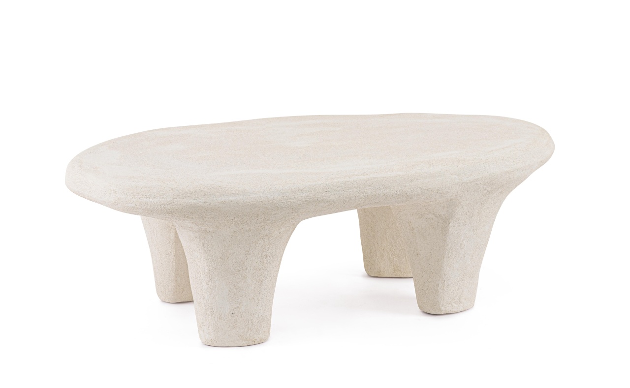 Coffee Tables Masa de cafea crem din plastic 62x102 cm Albin Bizzotto