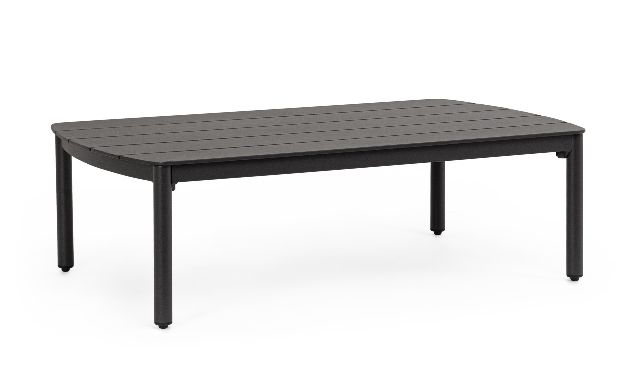 Outdoor Furniture Masa de cafea exterior gri carbune din metal 69x115 cm Fenix Bizzotto