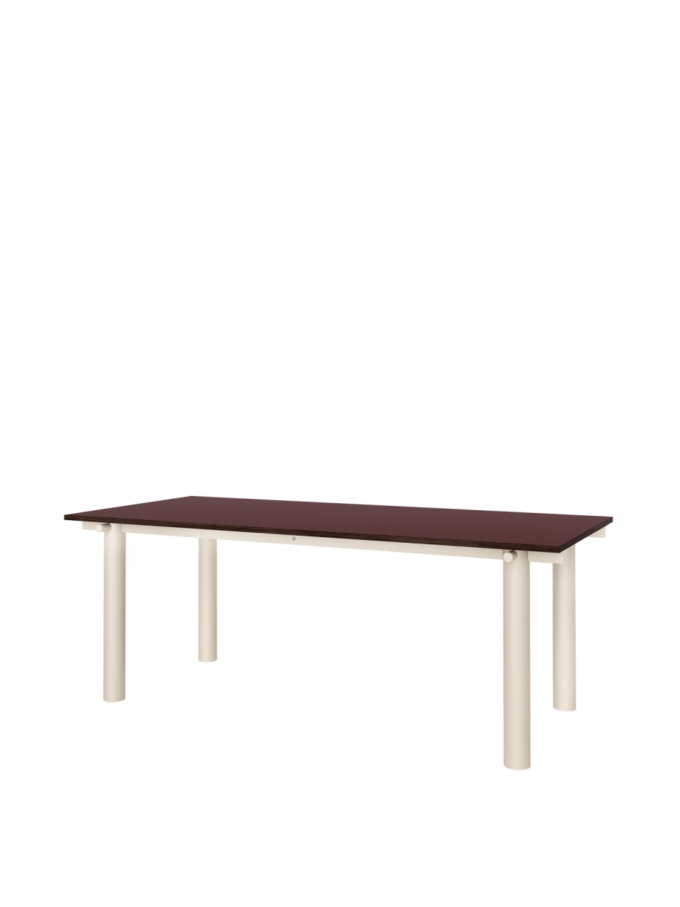 Tables Masa dining crem deschis/rosu din metal 90x200 cm Atura Ferm Living