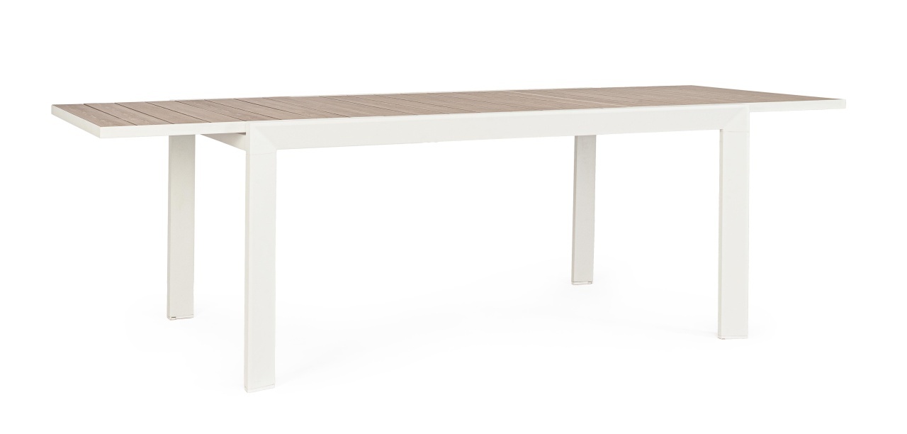 masa ovala extensibila Masa dining extensibila exterior alba/maro din metal 100x160(240) cm Belmar Bizzotto