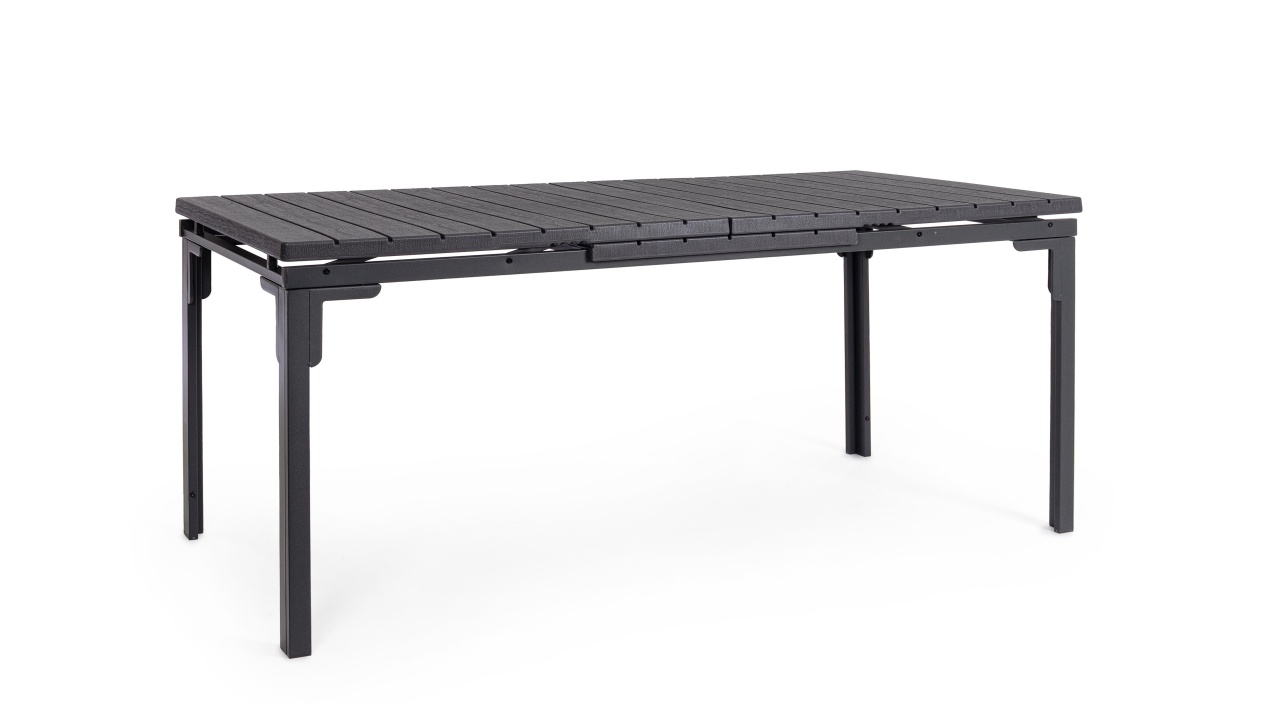 Outdoor Furniture Masa dining extensibila exterior gri carbune din metal 90x180(240) cm Sarita Bizzotto