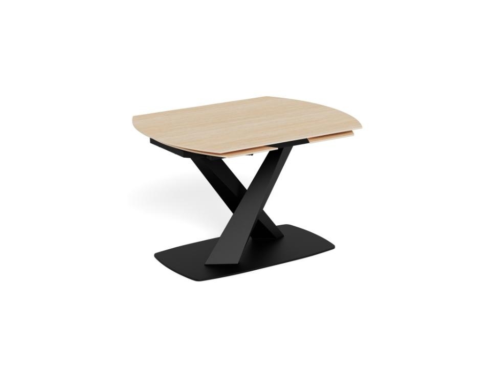 Kitchen & Dining Room Tables Masa dining extensibila maro/neagra din ceramica 90x120(180) cm Morella Actona Company