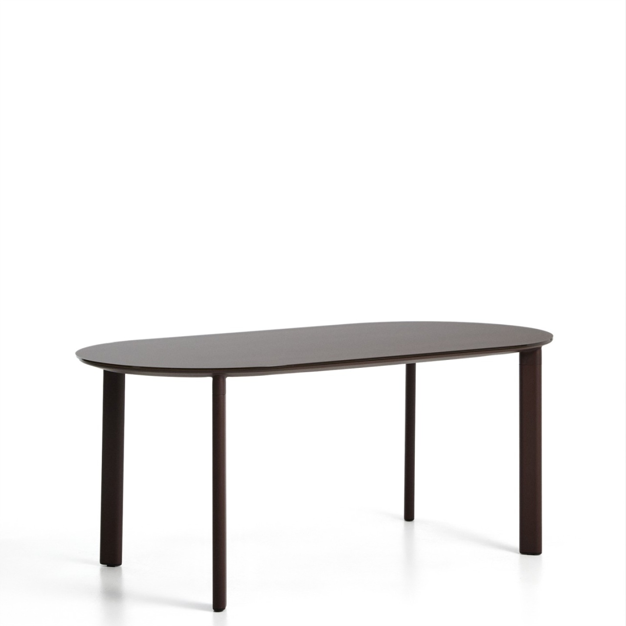 kave taburetes Masa dining exterior maro din metal 90x180 cm Erice Kave Home