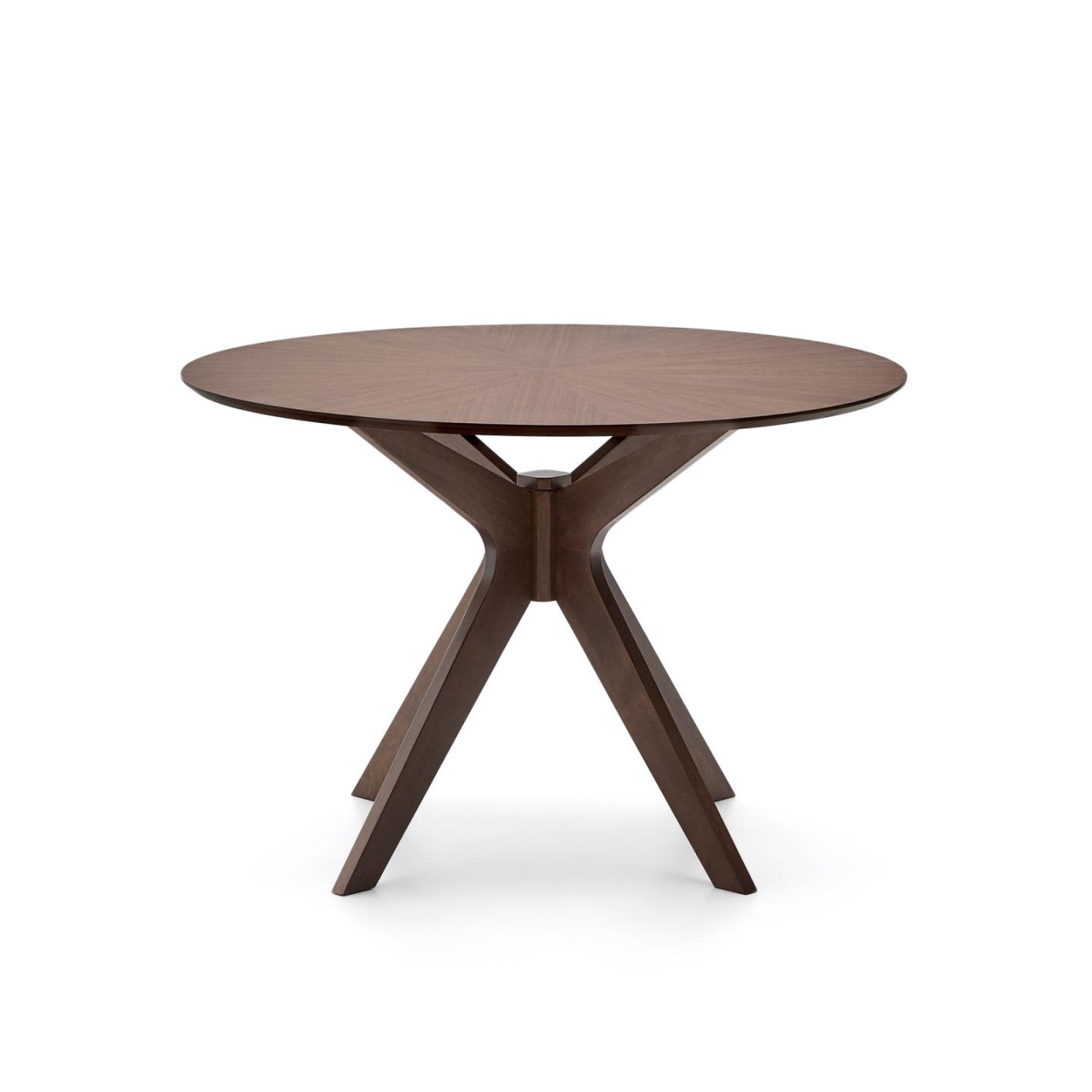 masa lemn Masa dining maro inchis din lemn 100 cm Naanim Kave Home