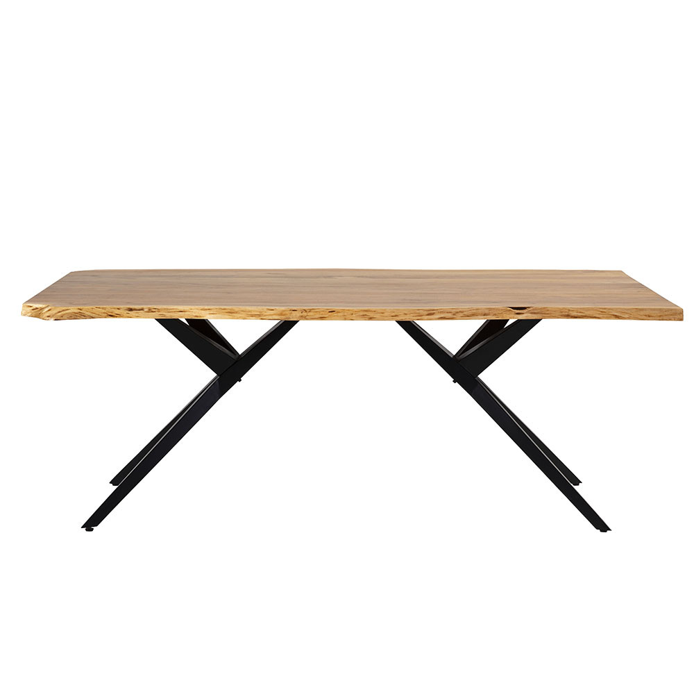 Quiet Object Masa dining maro/neagra din lemn 100x200 cm Mudri Quiet Object