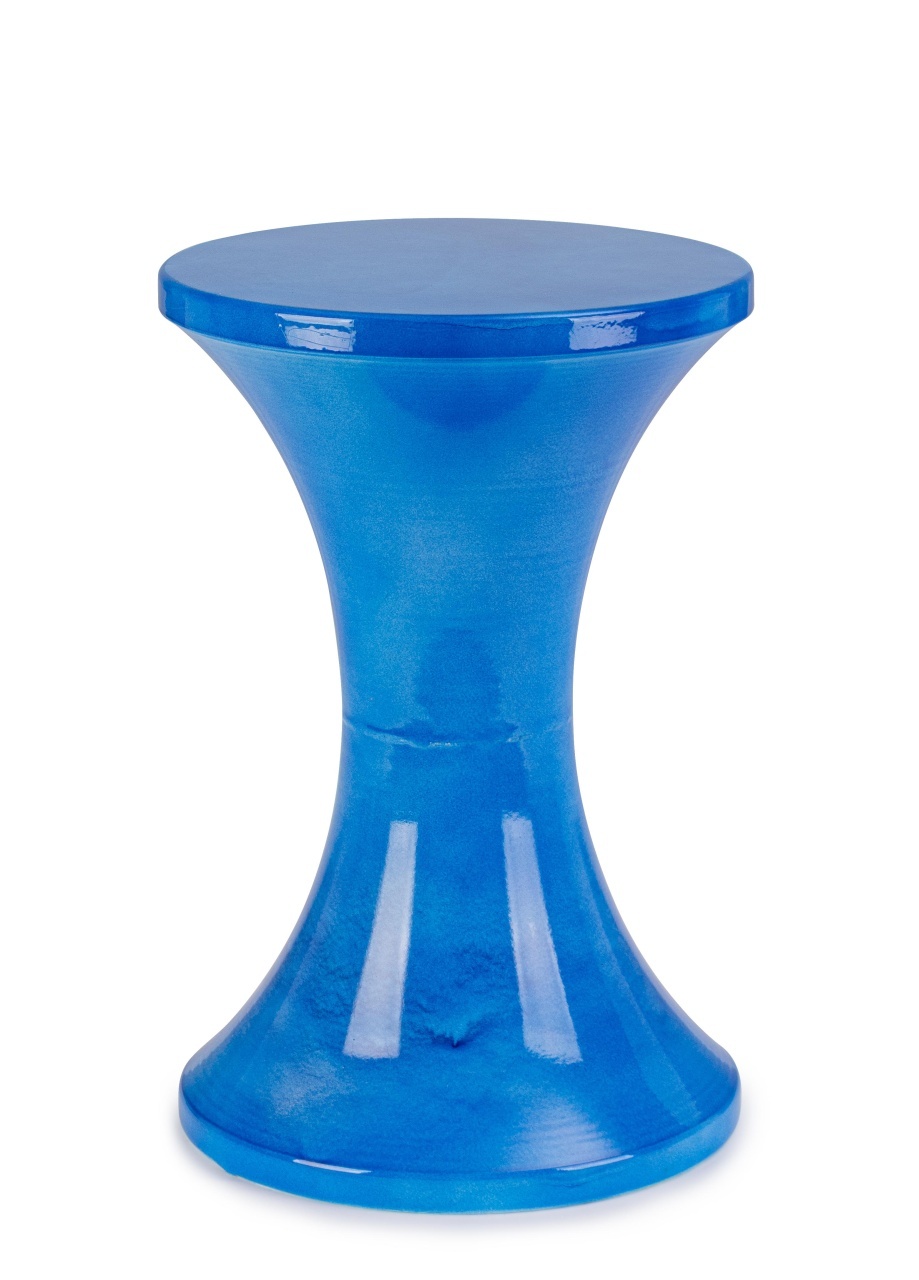 Coffee Tables Masa laterala albastra din metal 30 cm Hedym Bizzotto
