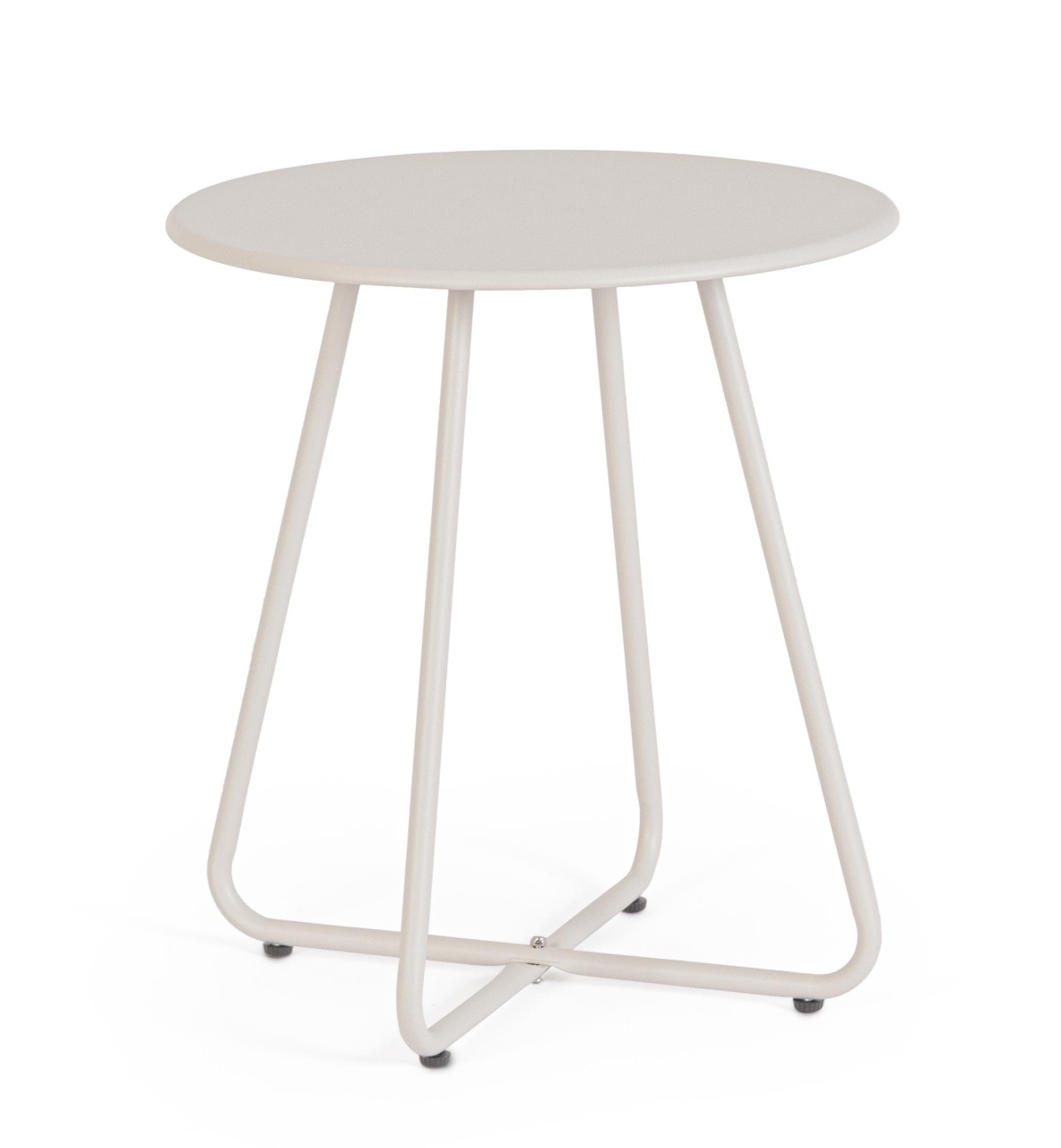 Outdoor Furniture Masa laterala exterior bej nisipiu din metal 45 cm Jable Bizzotto