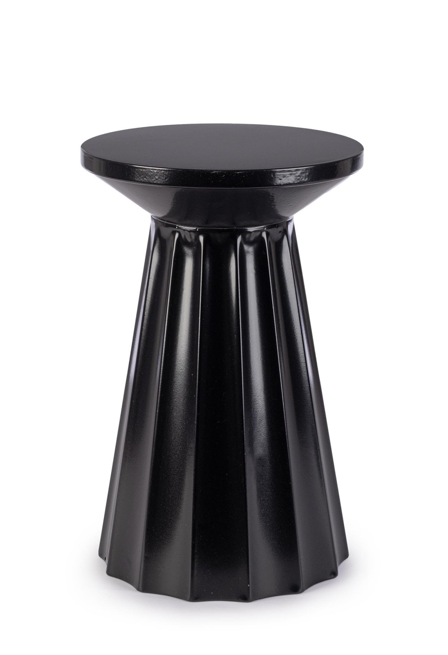 Accent Tables Masa laterala neagra din metal 30 cm Adelya Bizzotto