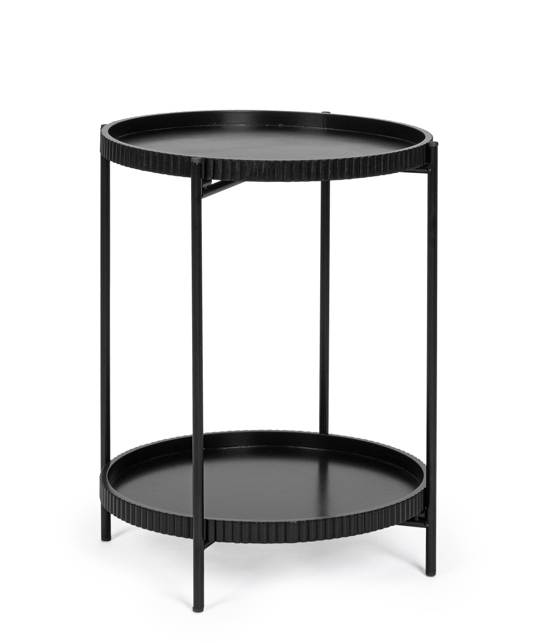 Coffee Tables Masa laterala neagra din metal 42 cm Herdys Bizzotto