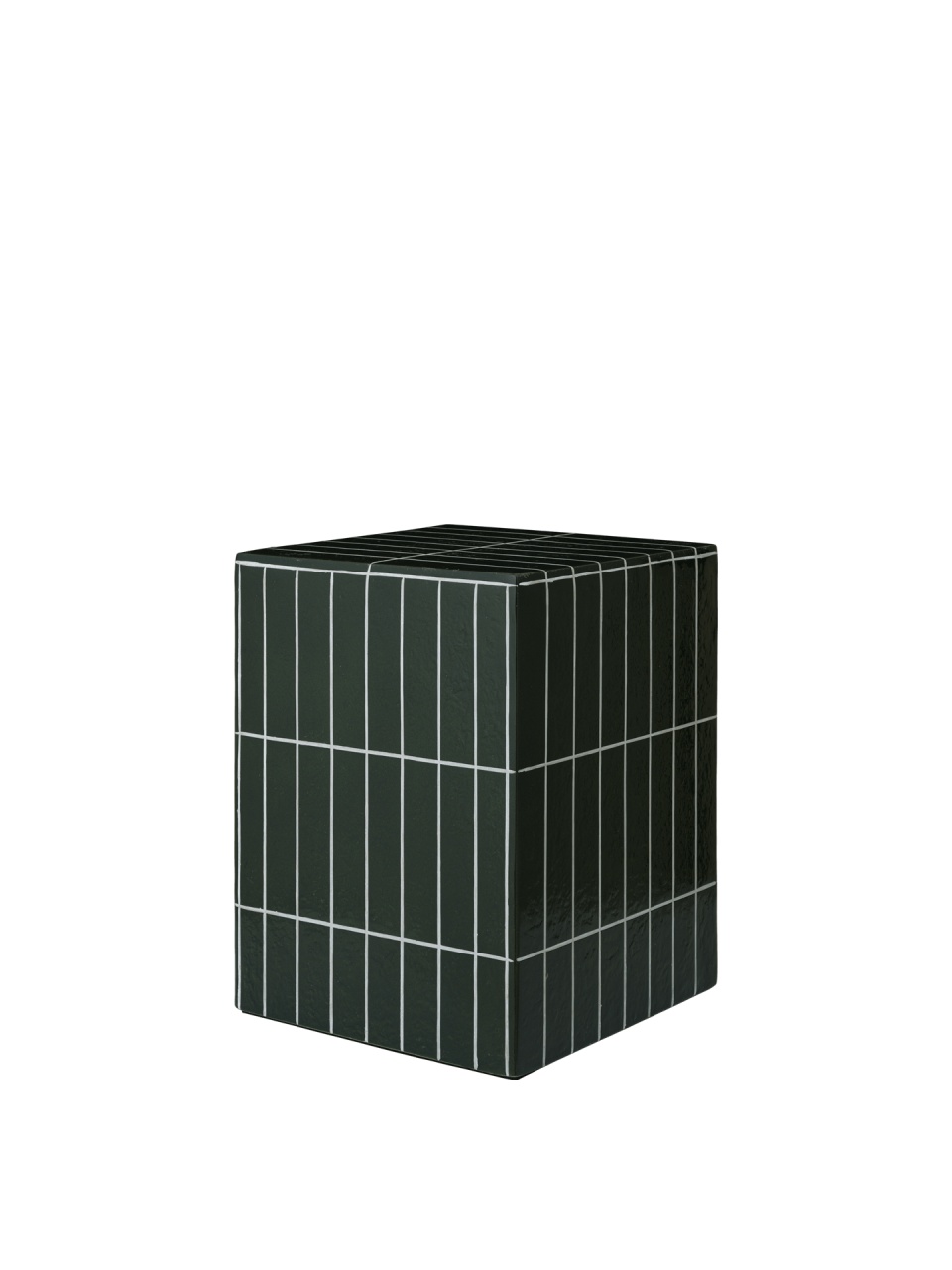 Masa laterala verde inchis din ciment 32x32 cm Pillar Ferm Living