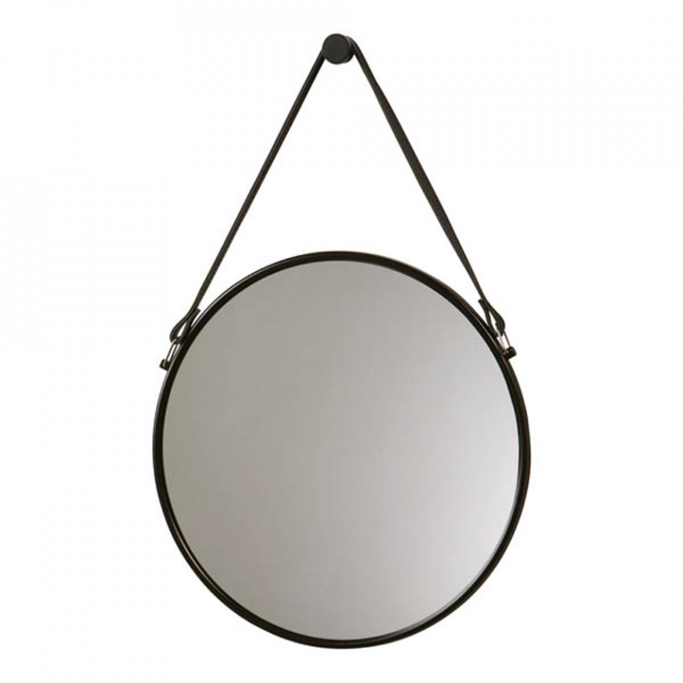 Cosmetic Tools Oglinda rotunda neagra din metal 47 cm Thymo Aquanova