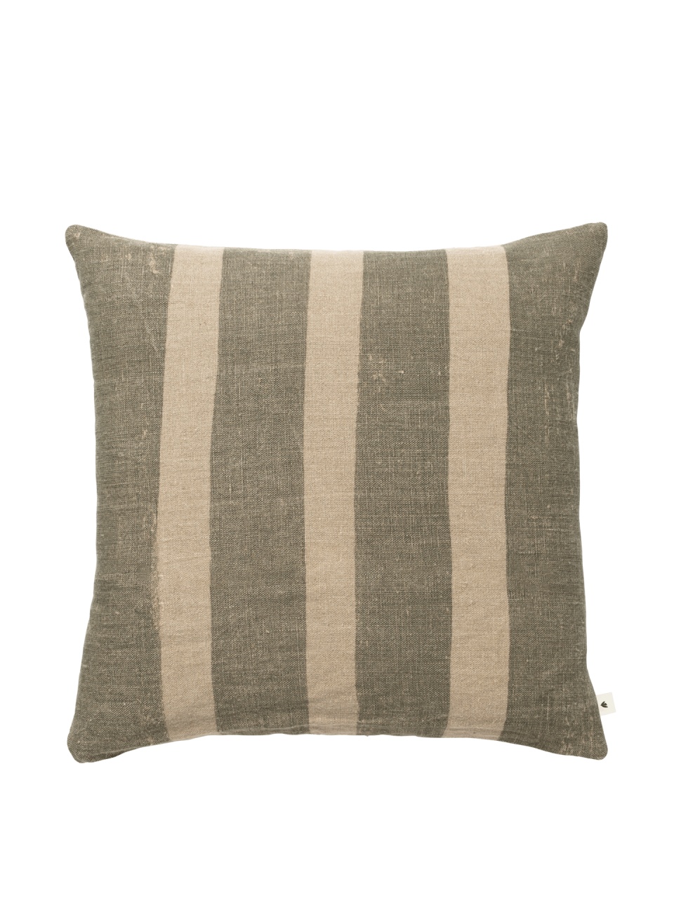 Throw Pillows Perna patrata verde/bej din fibre naturale 50x50 cm Oleo Ferm Living
