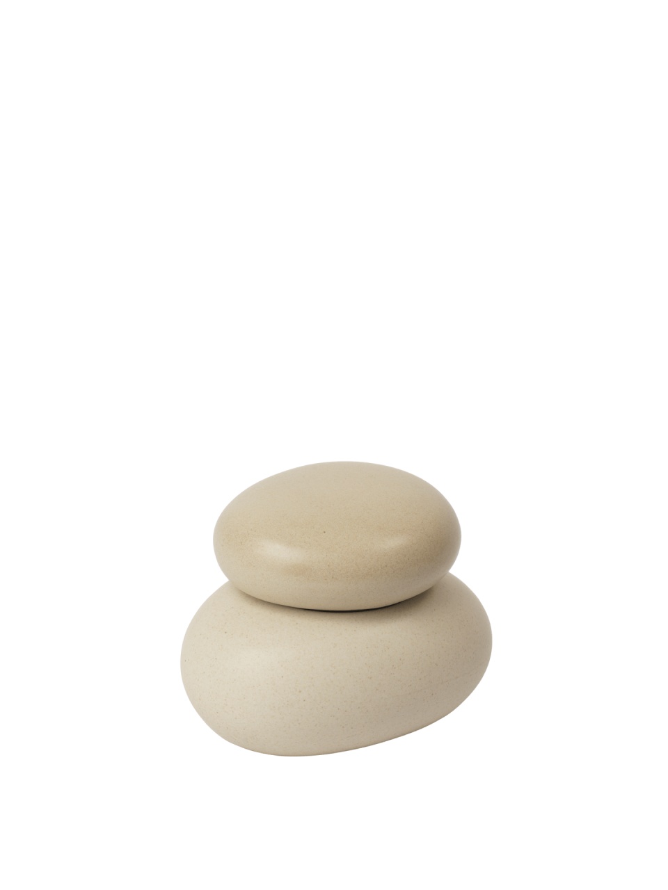Household Storage Containers Recipient cu capac bej nisipiu din ceramica 8x11 cm Pebble Ferm Living