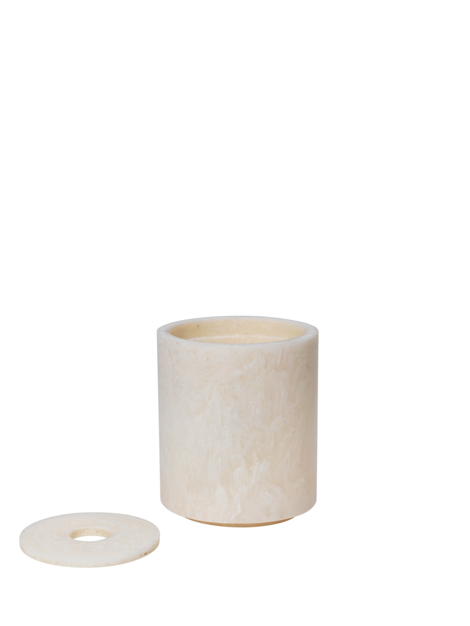 Household Storage Containers Recipient cu capac bej perla din fibre naturale 8x9 cm Mist Ferm Living