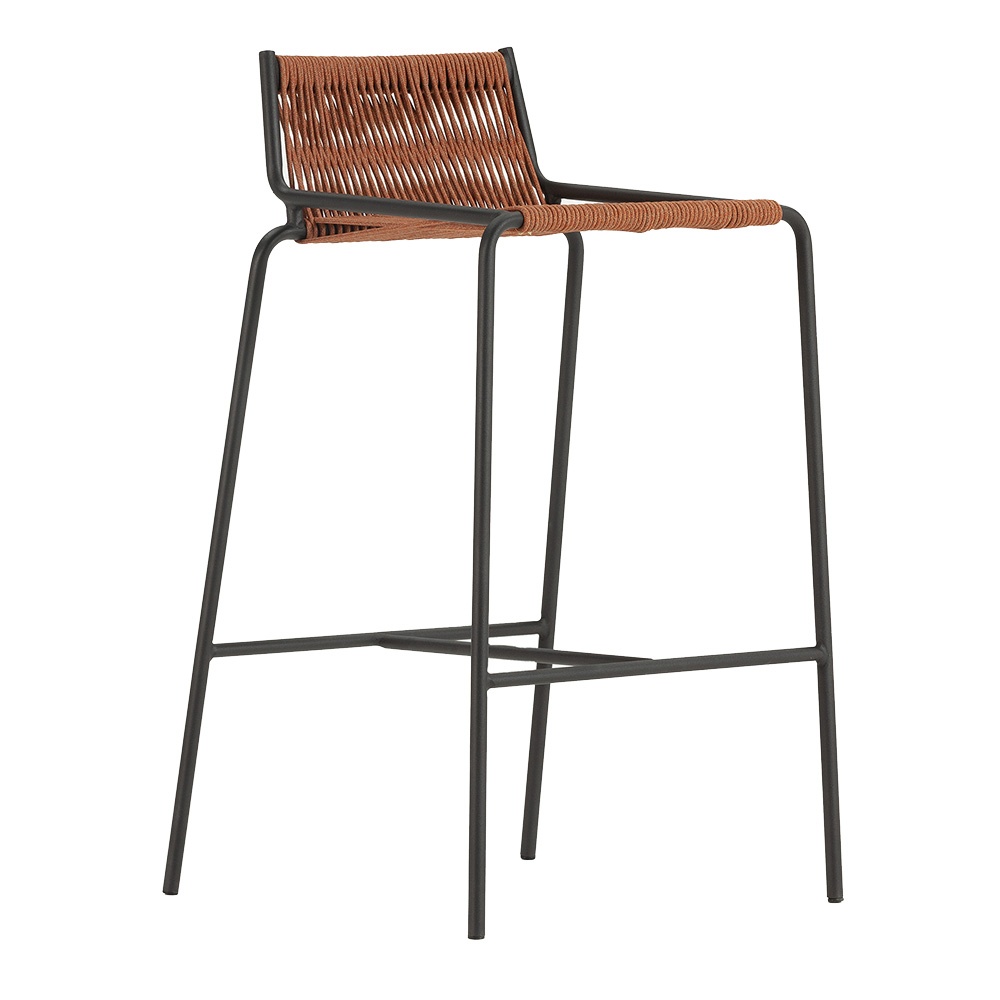 Quiet Object Scaun bar maro teracota din metal Emily Quiet Object