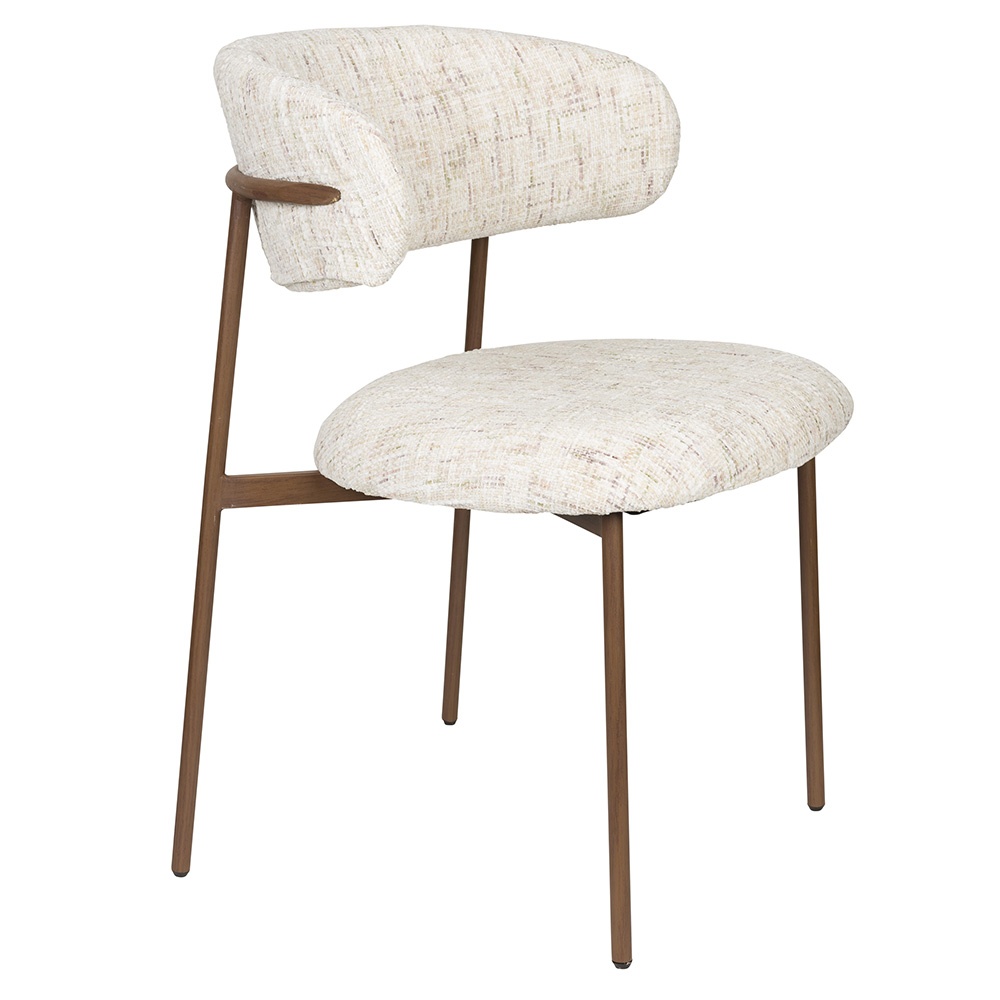 Quiet Object Scaun dining alb antic din textil Claes Quiet Object