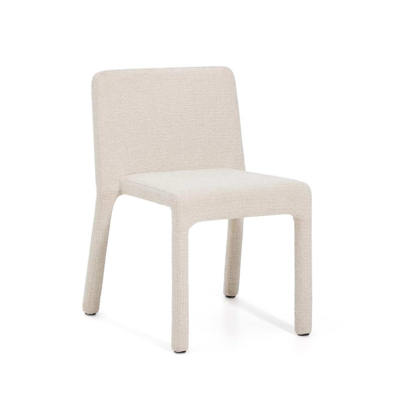 Scaun dining bej din textil Loria Chenille Kave Home