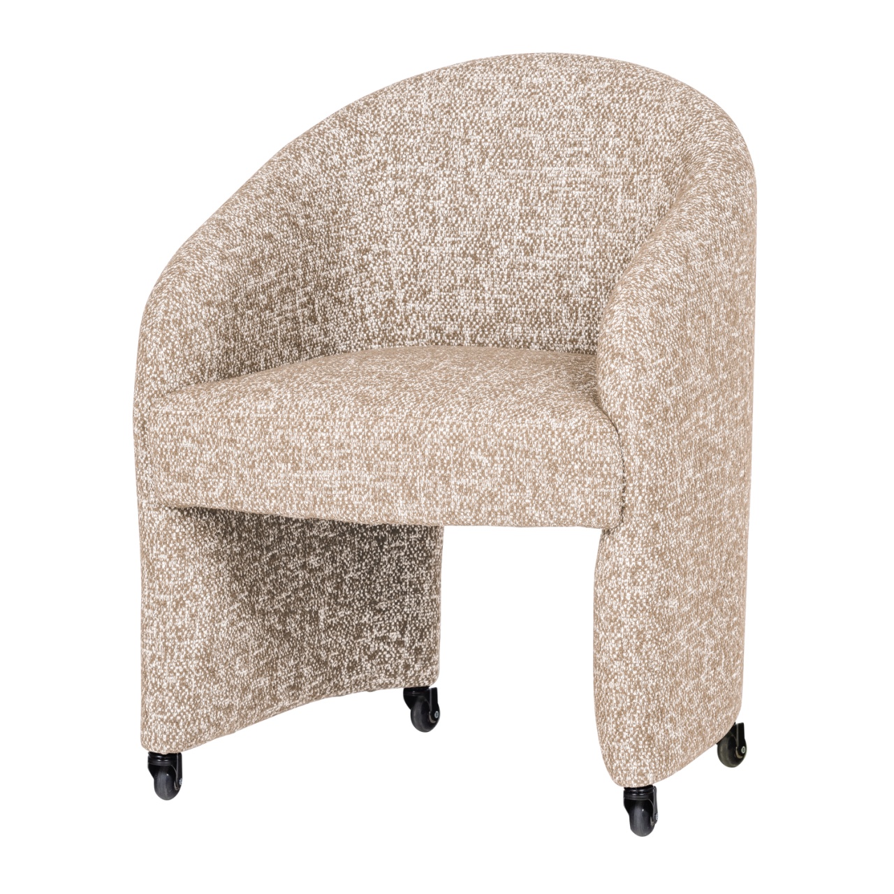 Chairs Scaun dining crem din textil Cordo Woood