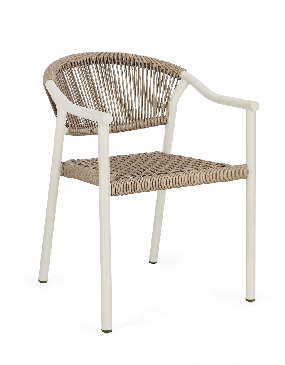 Outdoor Furniture Scaun dining exterior bej nisipiu din metal Canarias Bizzotto