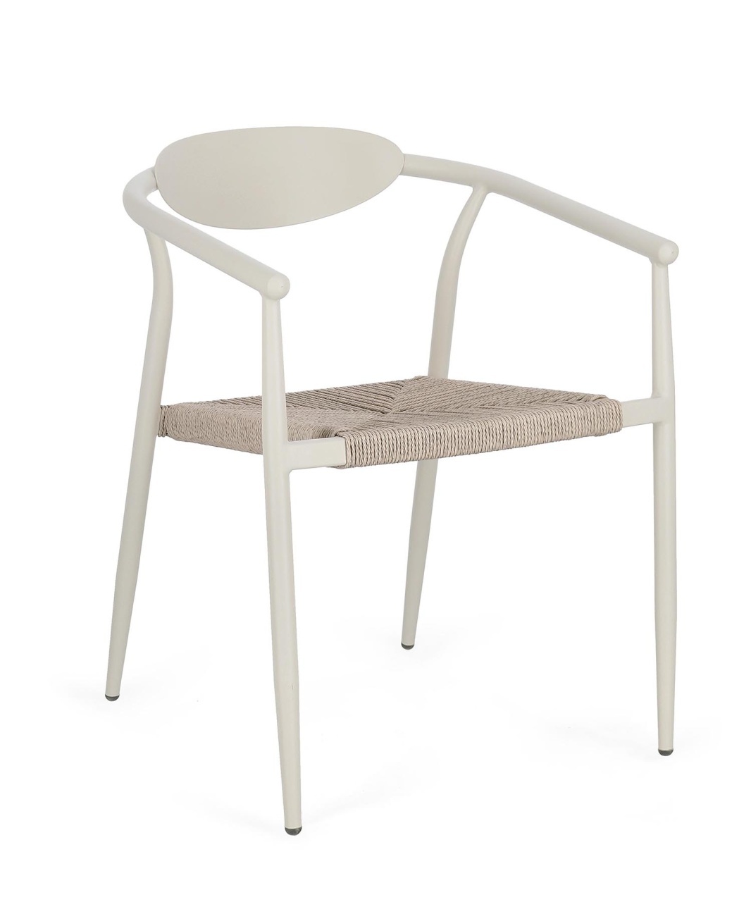 Outdoor Furniture Scaun dining exterior gri din metal Linares Bizzotto
