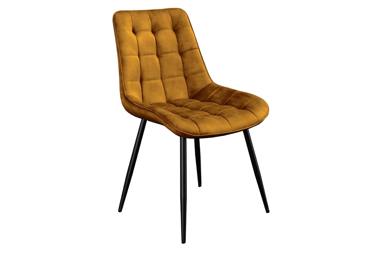 scaun mustar Scaun dining galben mustar din textil Roadstar The Home Collection