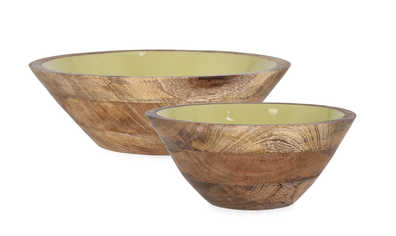 Dinnerware Set 2 boluri galbene/maro din ceramica Thara Bizzotto