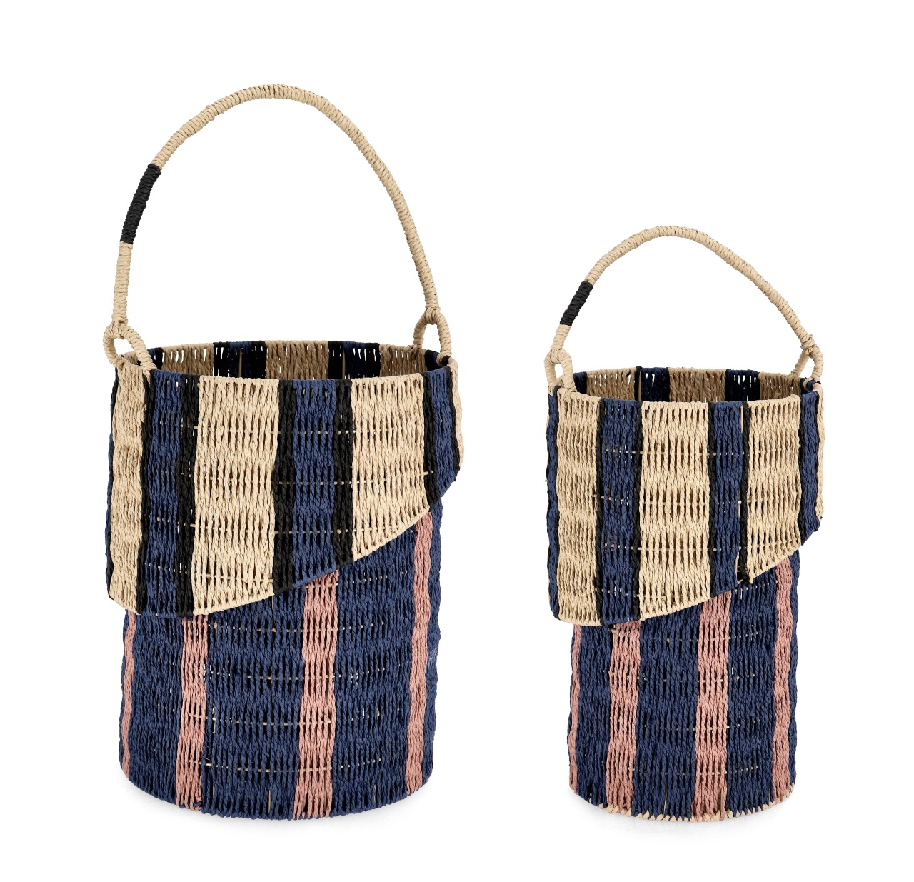 Baskets Set 2 cosuri multicolore din hartie Kya Cyl Bizzotto