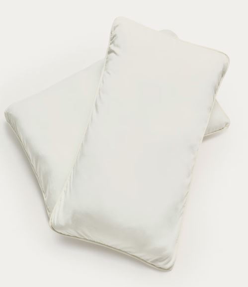 Duvet Covers Set 2 fete de perna albe din bumbac 50x70 cm Sirale Kave Home