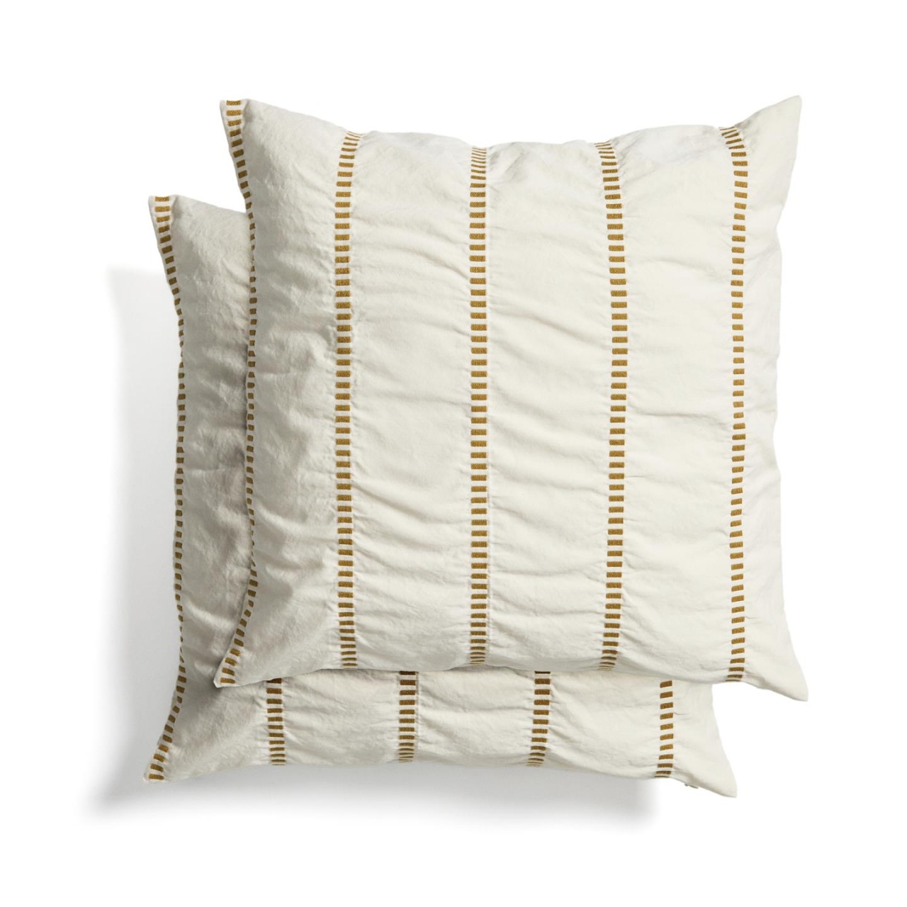 pilota pufoasa 200x230 cm cocolino/imitatie blana cu fete de perna Set 2 fete de perna galben mustar din bumbac 50x50 cm Lidala Kave Home