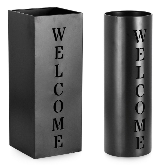 Set 2 suporturi pentru umbrele negre din metal Dyrin Bizzotto