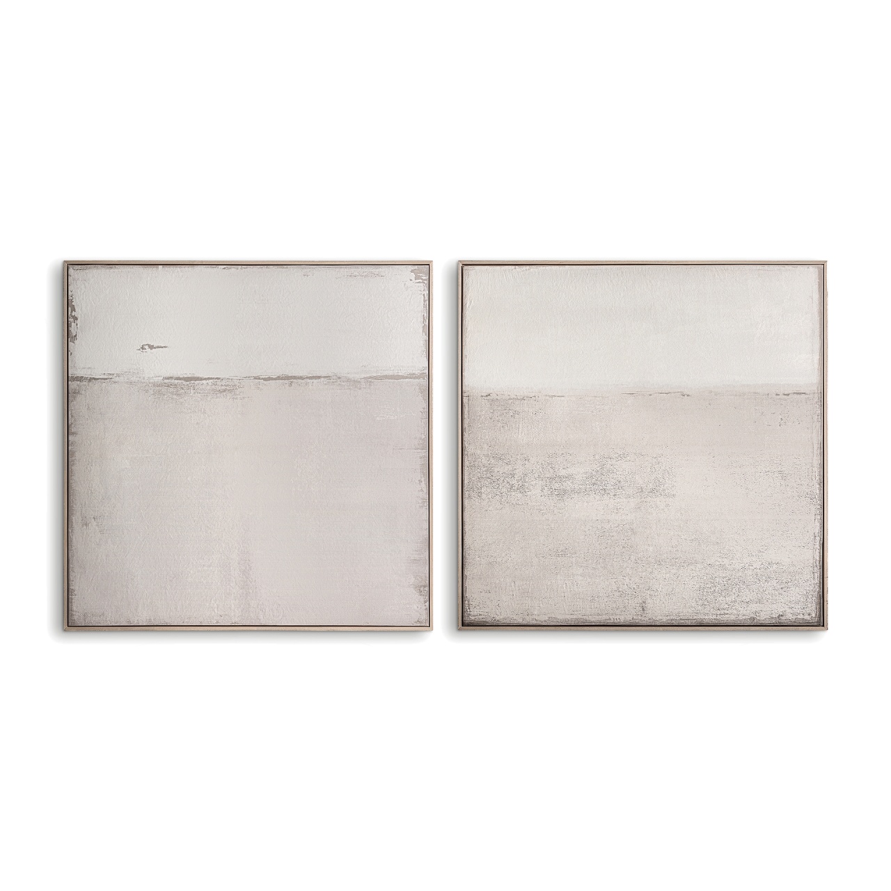 tablouri dormitor Set 2 tablouri maro/alb din fibre naturale Cyrus Vical Home