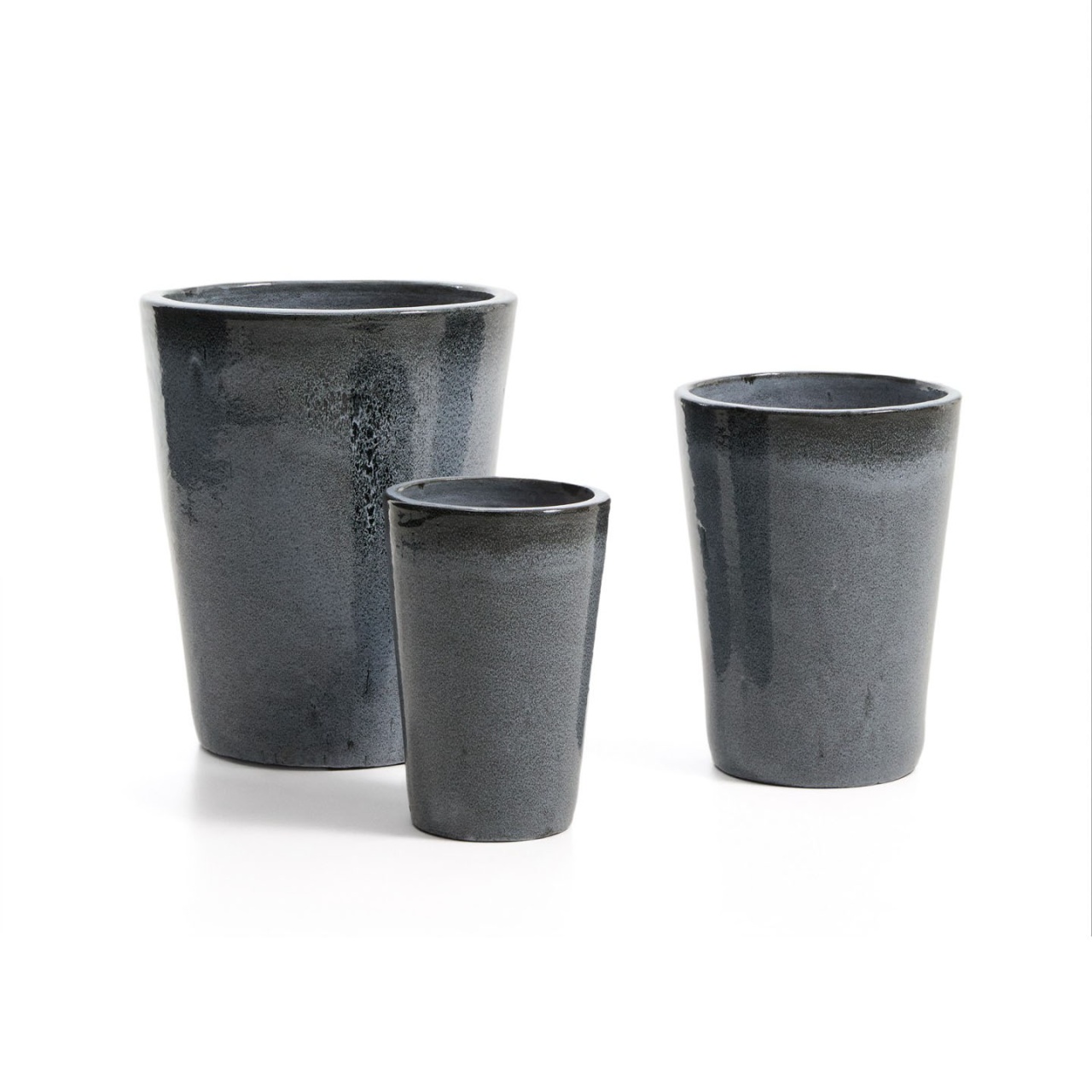 Pots & Planters Set 3 ghivece albastre din ceramica Rotja Kave Home