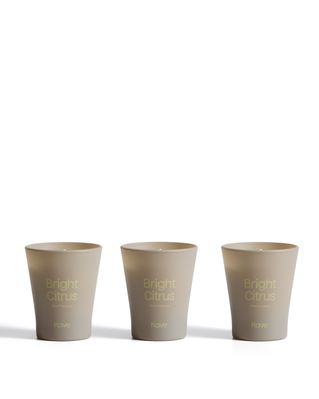 citrus bioflavonoids complex Set 3 lumanari parfumate din sticla 19 cm Bright Citrus Kave Home