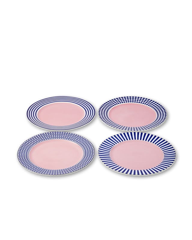Plates Set 4 farfurii albastre din ceramica 27 cm Aunty Pols Potten