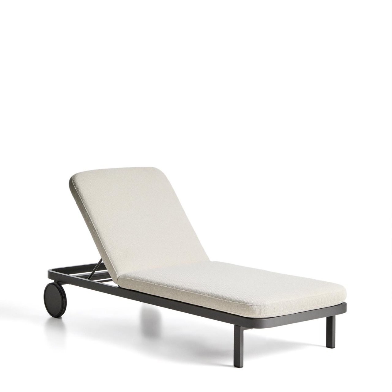 sezlong Sezlong gri grafit din metal Kionia Kave Home