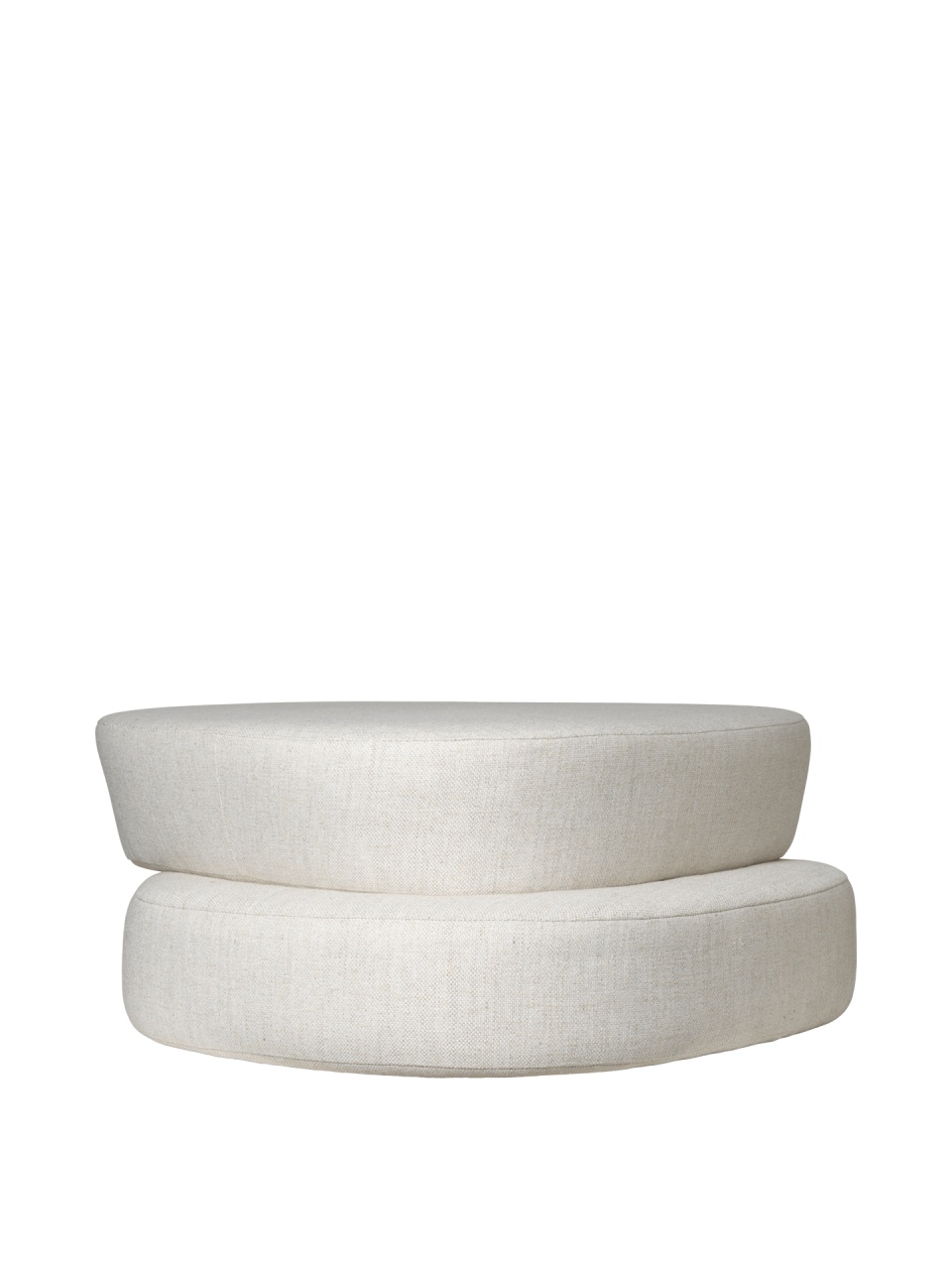 Ottomans Taburet alb antic din textil 87x93 cm Plyo Ferm Living