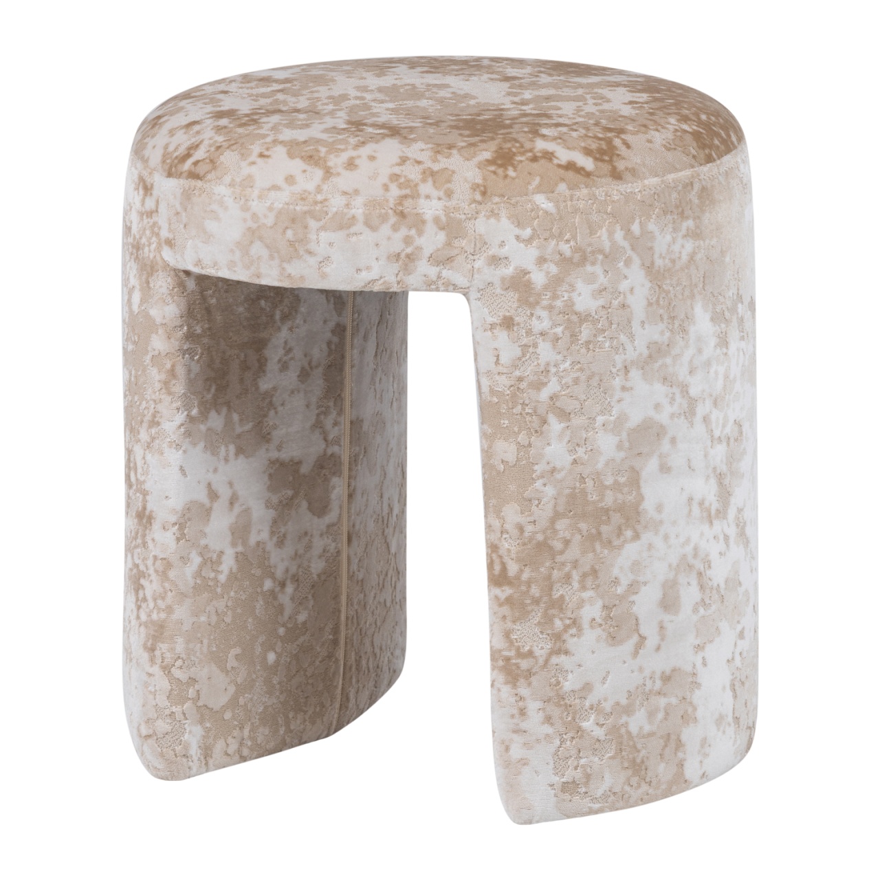 Ottomans Taburet rotund bej din textil 45 cm Charlie Woood