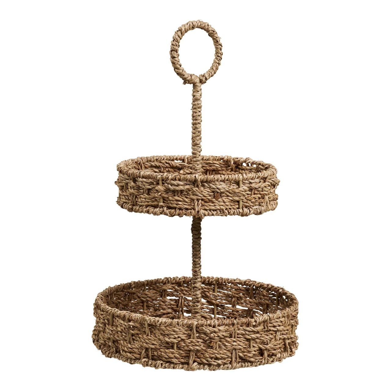 Baskets Tava cu 2 niveluri maro din fibre naturale 25 cm Rifbjerg House Nordic