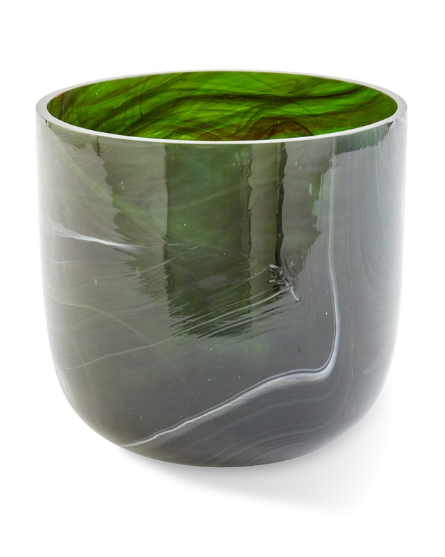 Pols Potten Vaza verde din sticla 16 cm Marbled Pols Potten