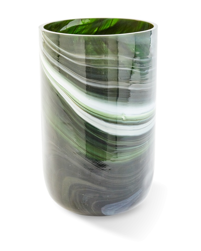 Vases Vaza verde din sticla 30 cm Marbled Pols Potten