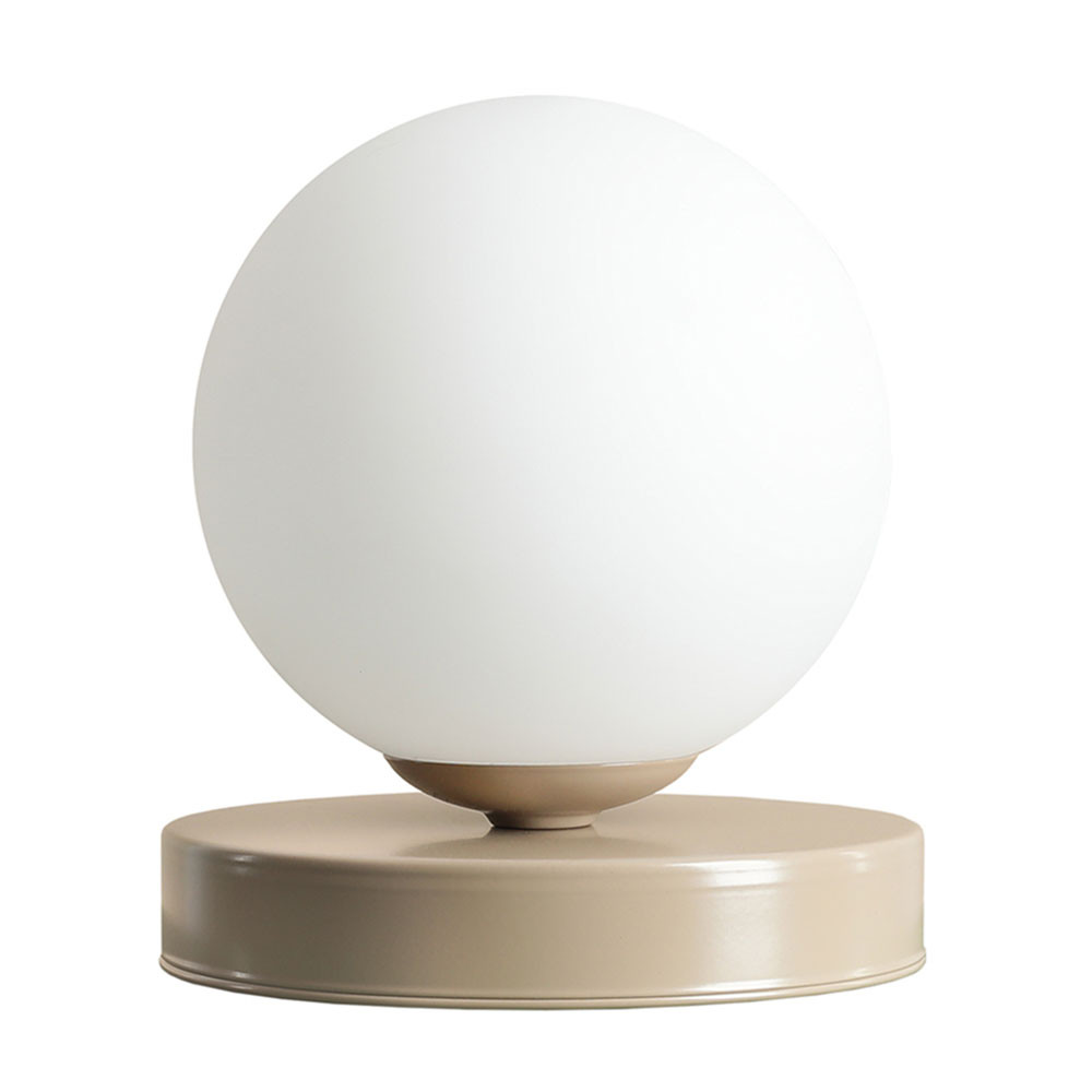 Quiet Object Veioza bej/alba din sticla 17 cm Ball S Quiet Object