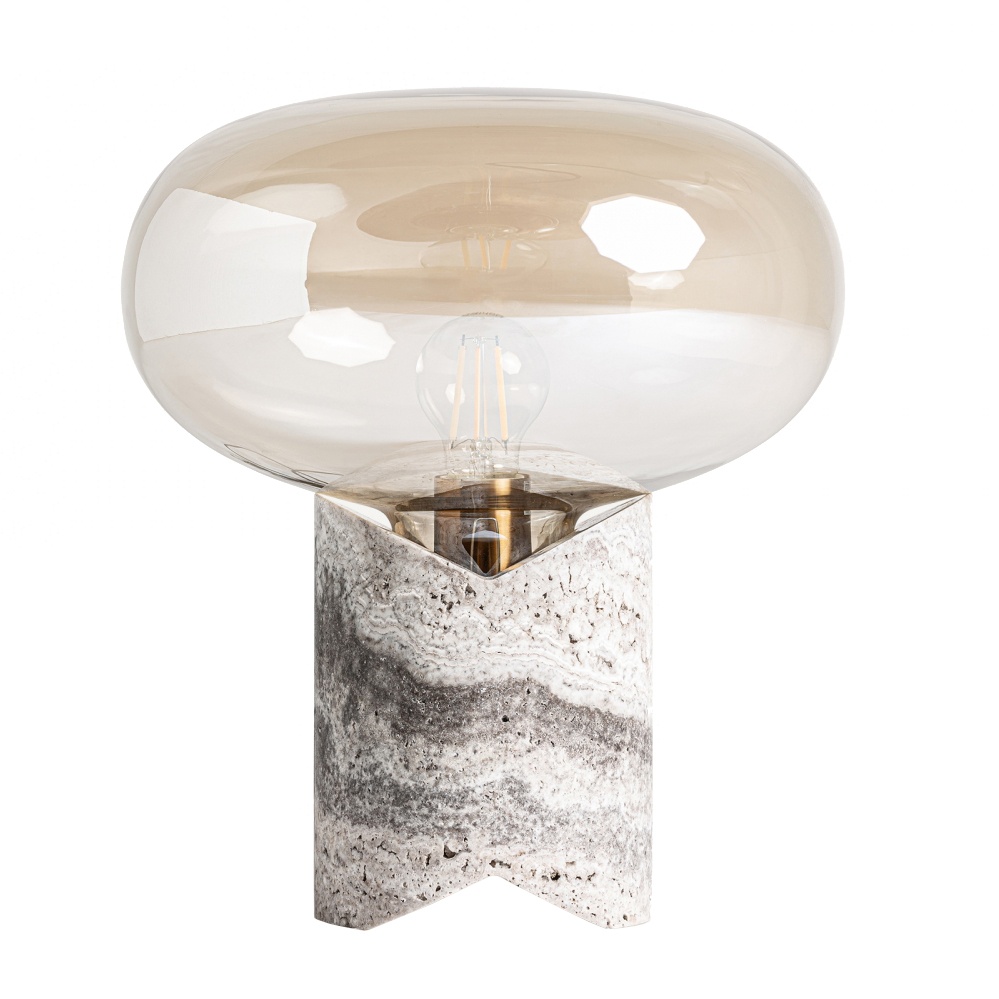 marmura granit travertin.preturi de fabrica Veioza multicolora din marmura 35 cm Billy Vical Home